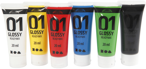 A-Color Acrylverf Set Glossy Primair 6x20 ml