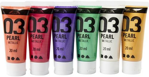 A-Color Acrylverf Set Metallic Secundair 6x20 ml