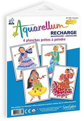 Aquarellum Navulling Dansende Dames 18x25 cm