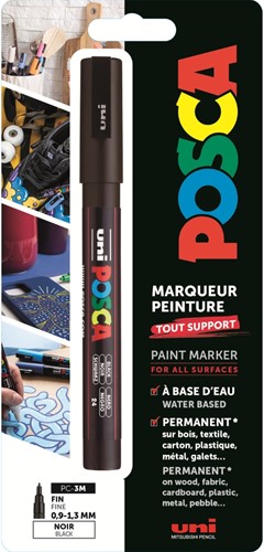 Uni Posca Verfmarker 3M Zwart Blister