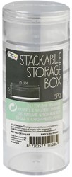 Plastic Stapeldoosjes 4,5x2,5 cm Transparant 5 stuks