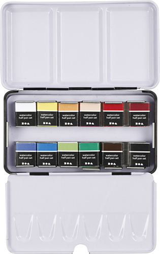 Pigment Art Aquarelverf Set 12 ½ Pan