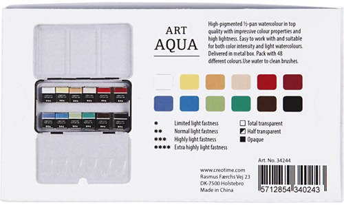 Pigment Art Aquarelverf Set 12 ½ Pan-2