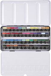 Pigment Art Aqua Watercolor Paint Set 48 ½ Pan