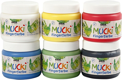 Mucki Vingerverf Set Basis 6x150 ml
