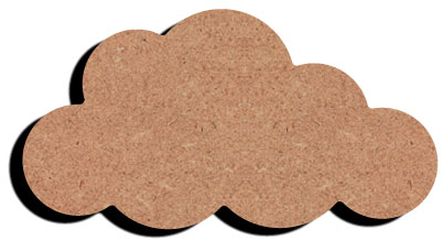 MDF Figuur Wolk 10 cm