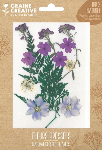 GC Natuurlijke Gedrukte Bloemen Purple Meadow 13 St