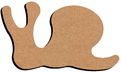MDF Figuur Slak 10 cm