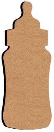 MDF Figuur Babyflesje 10 cm
