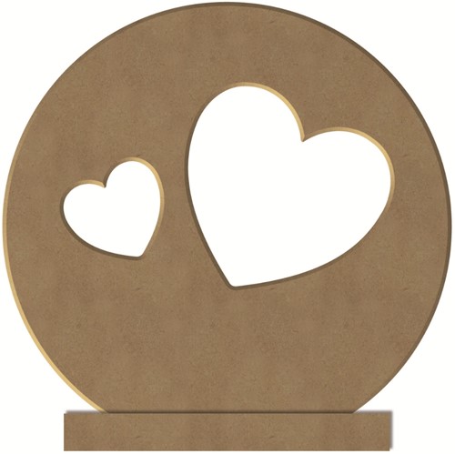 Gomille MDF Waxinelichthouder 12x12 cm Harten