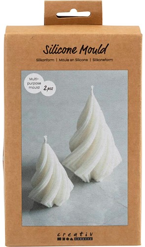 CC Silicone Mal Christmas tree 8 + 11 cm 2 pieces