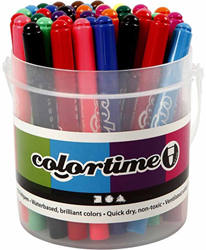 CC Colortime Markers, assorted colours, line 5 mm, 42 pc/ 1 pack