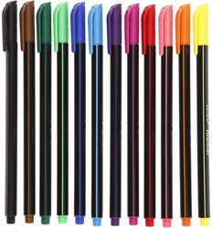 Colortime Fineliner Set  0,7mm 12 stuks