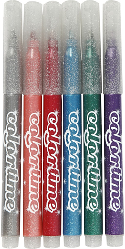 Colortime Glitterstiften Set 6 stuks