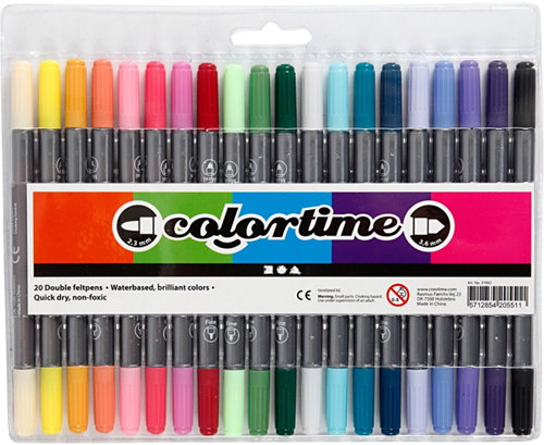 Colortime Dubbelstiften Extra Set 20 stuks