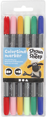 CC Marker, assorted colours, line 2,3+3,6 mm, 6 pc/ 1 pack-3