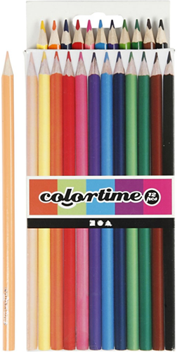 CC Colortime Colouring Pencils, assorted colours, L: 17,45 cm, lead 3 mm, 12 pc./1 pack-3