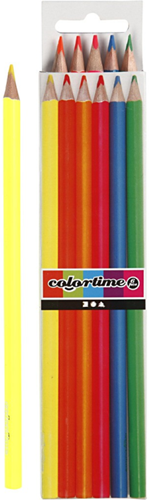 Colortime Kleurpotloden Neon 6 stuks