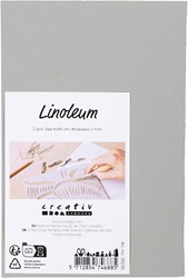 CC Linoleumplaat Rubber 10x15cm Lichtgrijs 2 stuks