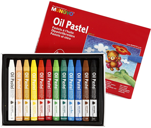 Mungyo Oliepastels Driehoek Set 12 stuks