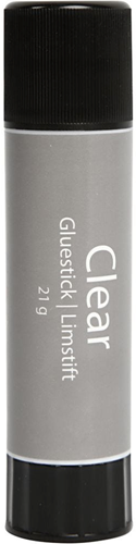 CC Clear Glue Stick, Round, 21 g, 1 pc