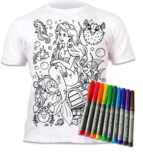 Splat Planet T-Shirt Kleuren Set Zeemeermin 3 - 4 Jaar
