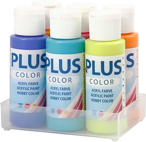 Plus Color Acrylic Paint Set 6x60 ml Colorful