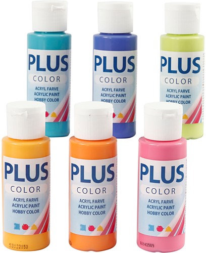 Plus Color Acrylic Paint Set 6x60 ml Colorful-3