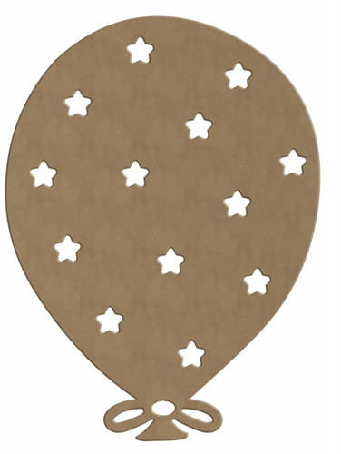Gomille MDF Figuur Ballon met Sterren 29 cm