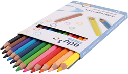 Edu Jumbo Zeshoek Kleurpotloden Set 12 stuks