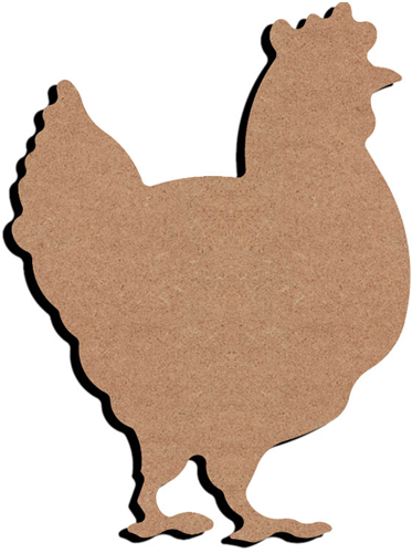 MDF Figuur Kip 26 cm