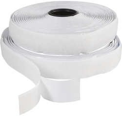 CC Hook & Loop, white, self-adhesive, W: 20 mm, 5 m/ 1 roll