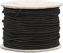 CC Elastic Beading Cord, black, thickness 1 mm, 25 m/ 1 roll