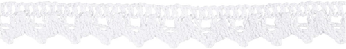 CC Gehaakt Kanten Lint 19 mm 10 m Wit