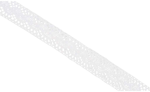 CC Gehaakt Kanten Lint 30 mm 10 m Wit