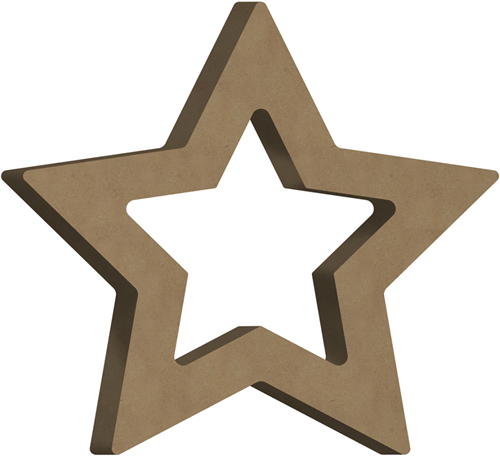 Gomille MDF Figuur 16x15 cm Kerstster