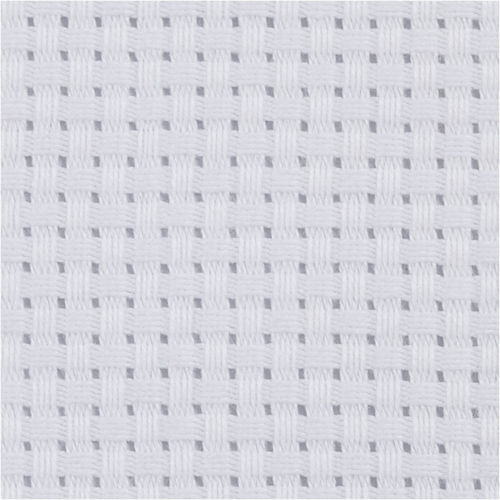 CC Aida Fabric, white, size 50x50 cm, 35 squares per 10cm , 1 pc