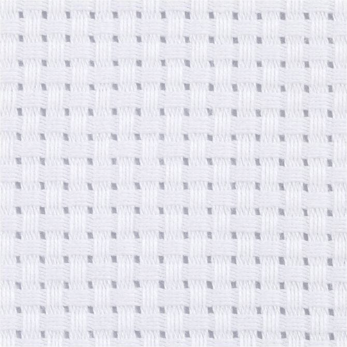 CC Aida Fabric, white, size 50x50 cm, 35 squares per 10cm , 1 pc