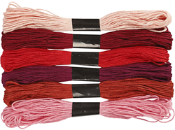 CC Borduurgaren 1 mm Rood 6 kleuren