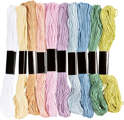 CC Borduurgaren Pastel Kleuren 10 kleuren van elk 8m-2