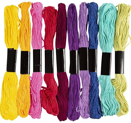 CC Borduurgaren Kleurrijk 10 kleuren van elk 8m
