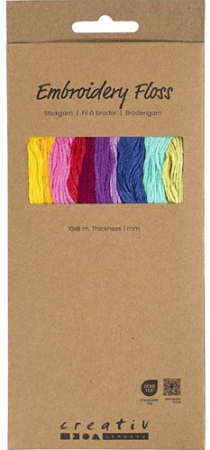 CC Borduurgaren Kleurrijk 10 kleuren van elk 8m-2