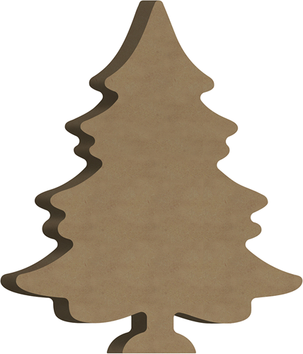 Gomille MDF Figuur 15x18 cm Kerstboom