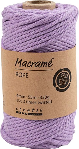 CC Macramé Koord 4 mm 55 m Paars
