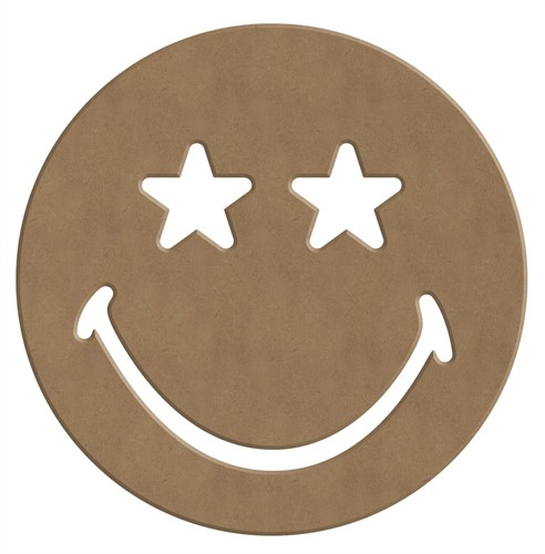 Gomille MDF Figuur 14x14 cm Smiley Sterrenogen