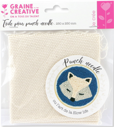 PUNCH NEEDLE CANVAS 250x250mm