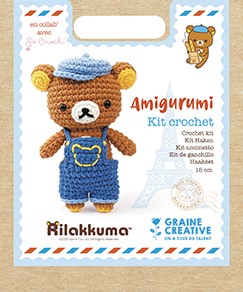 KIT - AMIGURUMI - RILAKUMMA IN OVERALLS