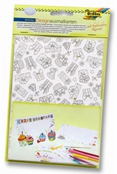 Folia Design Color Cards with Envelopes - Birthday - 4pcs