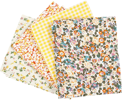 CC Patchwork Stof 45x55 cm Geel 4 stuks
