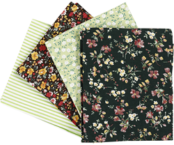 CC Patchwork Stof 45x55 cm Groen 4 stuks